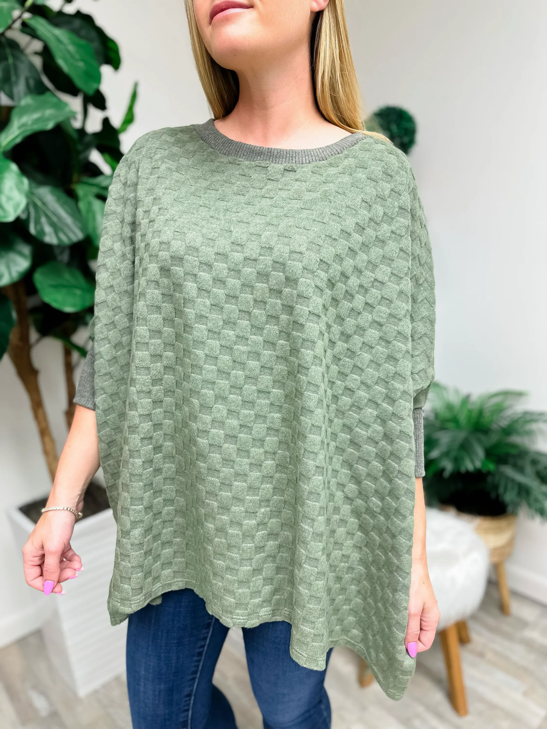 Subtle Checker Long Sleeve Top by Sew In Love