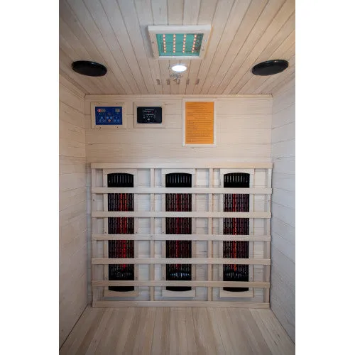 SunRay Burlington 2 Person Outdoor Infrared Sauna w/Shingled Roof HL200D3