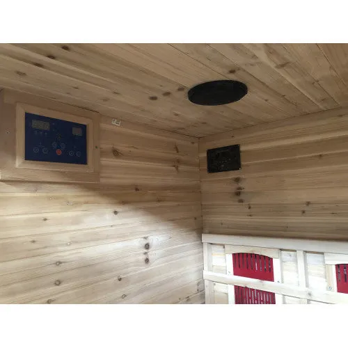 SunRay Granby 3 Person Outdoor Infrared Sauna w/Shingled Roof HL300D3