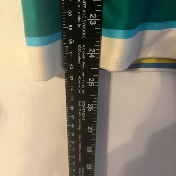 TALBOTS Rainbow Multicolor striped knee length pencil skirt Size 10 NWT