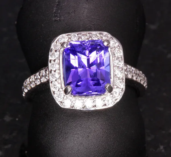 Tanzanite Ring Designed By Christopher Michael 2.53 Carat BVE Color