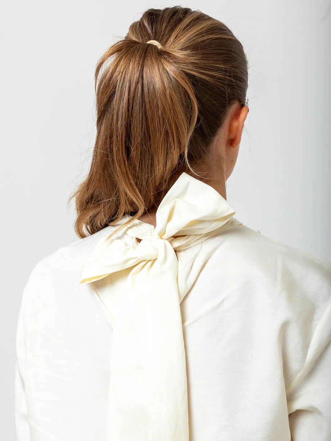 Tattered Yoke Blouse - White