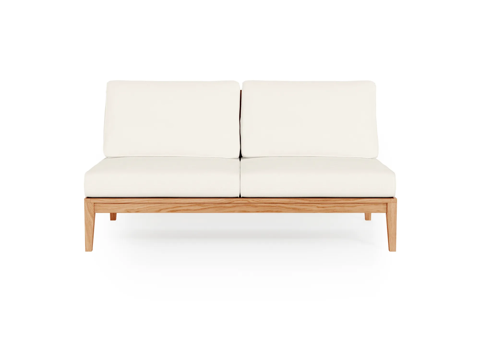 Teak Outdoor Armless Loveseat