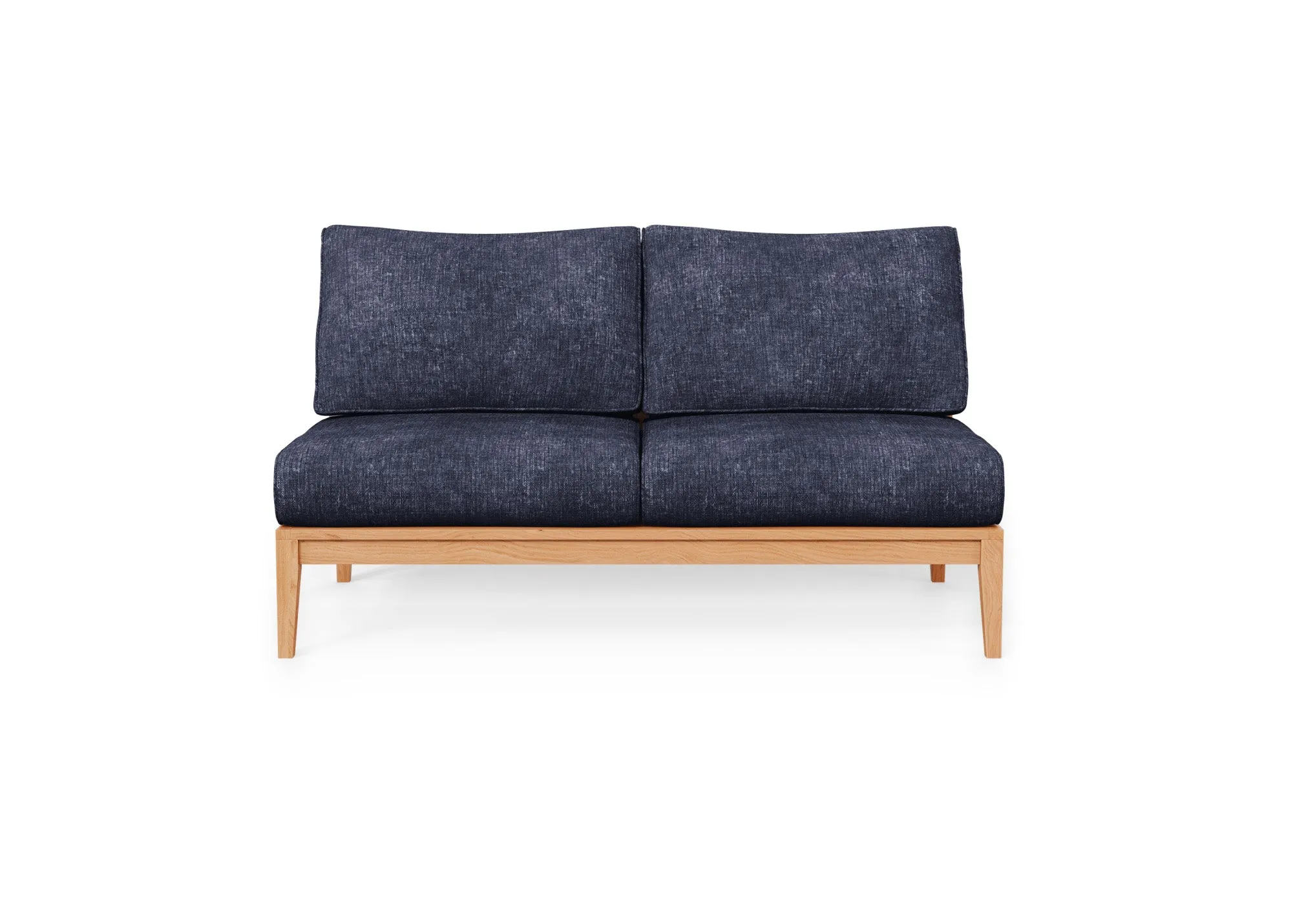 Teak Outdoor Armless Loveseat