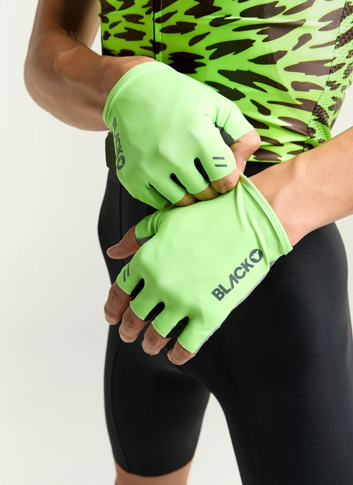 Team Short Finger Glove - Neon Sulphur