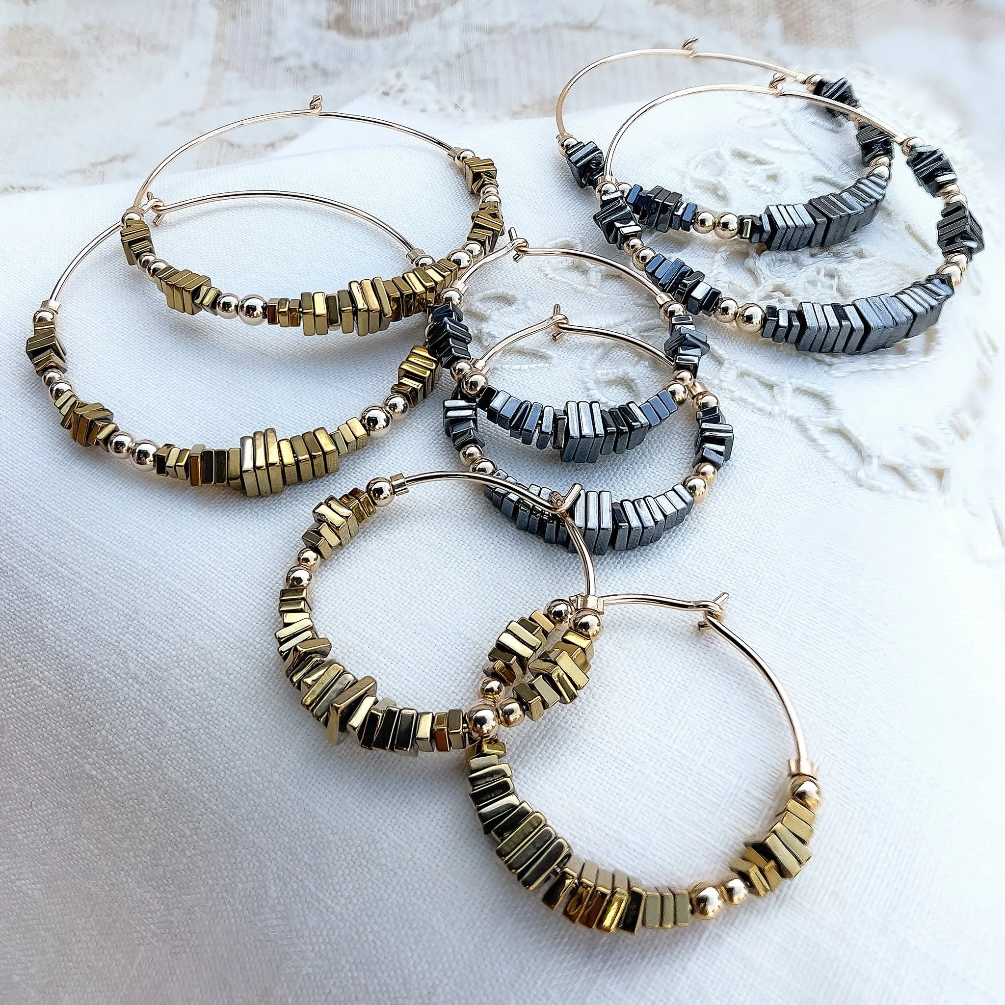 TESSÉRA Bead Hoops