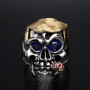 The Trump Skull 18K Cigar Ring 1 of 1