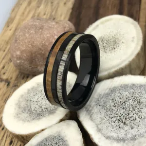 The Whiskey Cowboy | Men's Titanium Black Ring