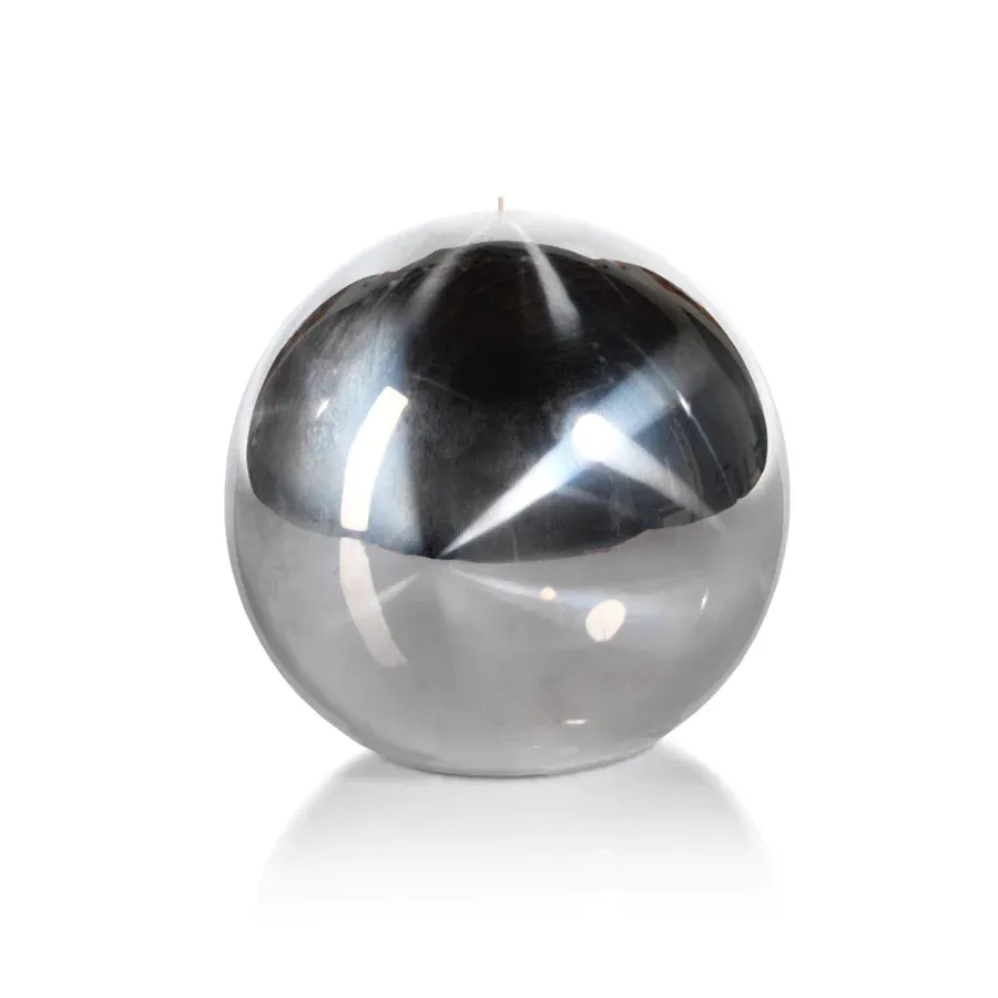 Titanium Ball Candle (6 in)- Silver