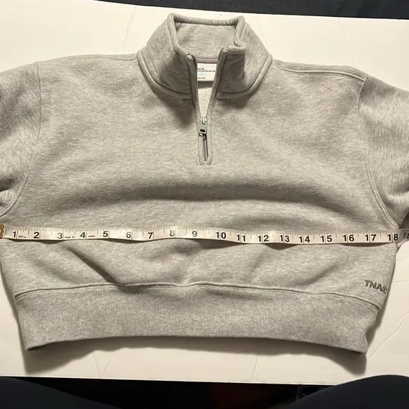 Tna Aritzia Cozy Fleece 1/4 Zip Crop Sweatshirt