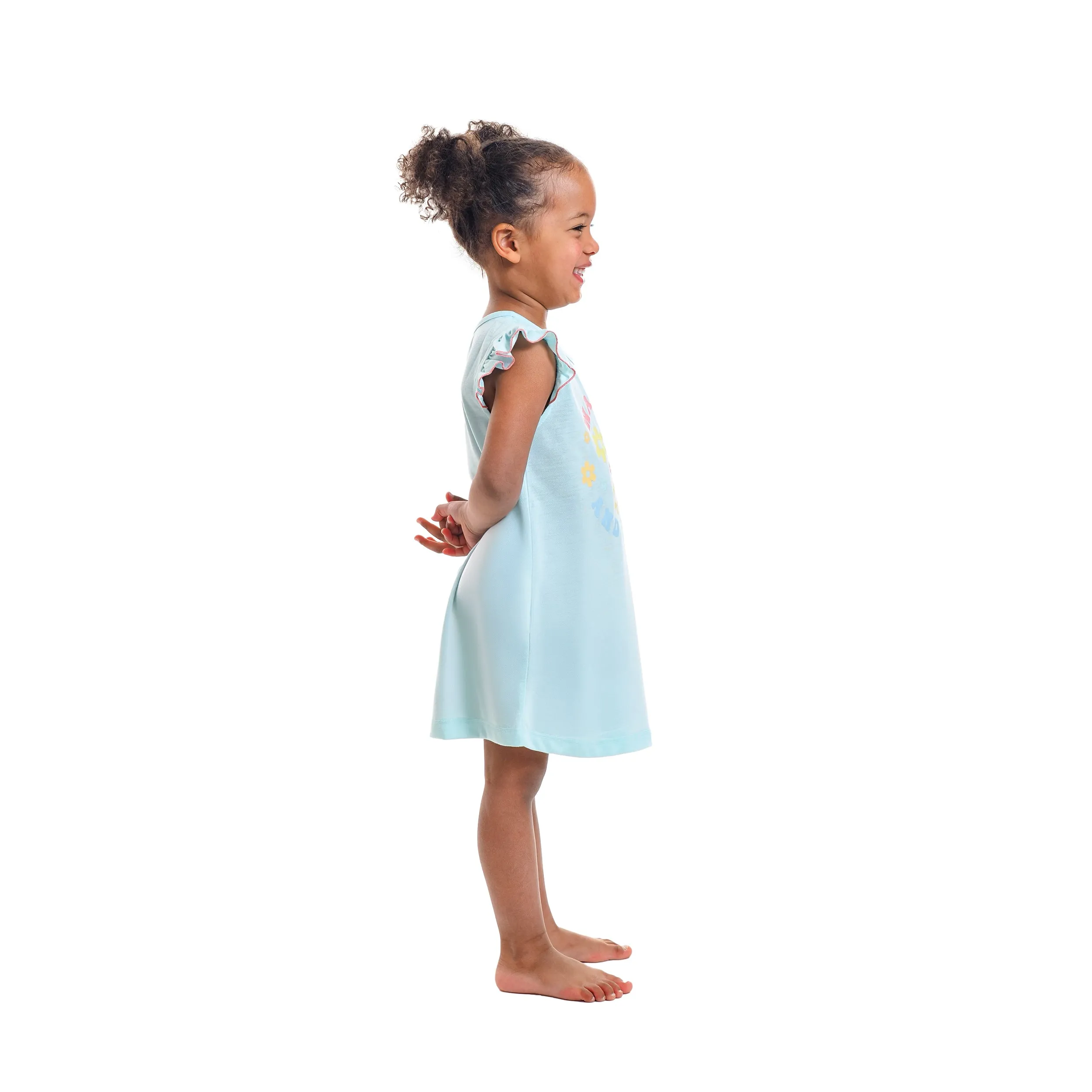 TODDLER GIRL FRILLY SLEEVE NIGHTSHIRT