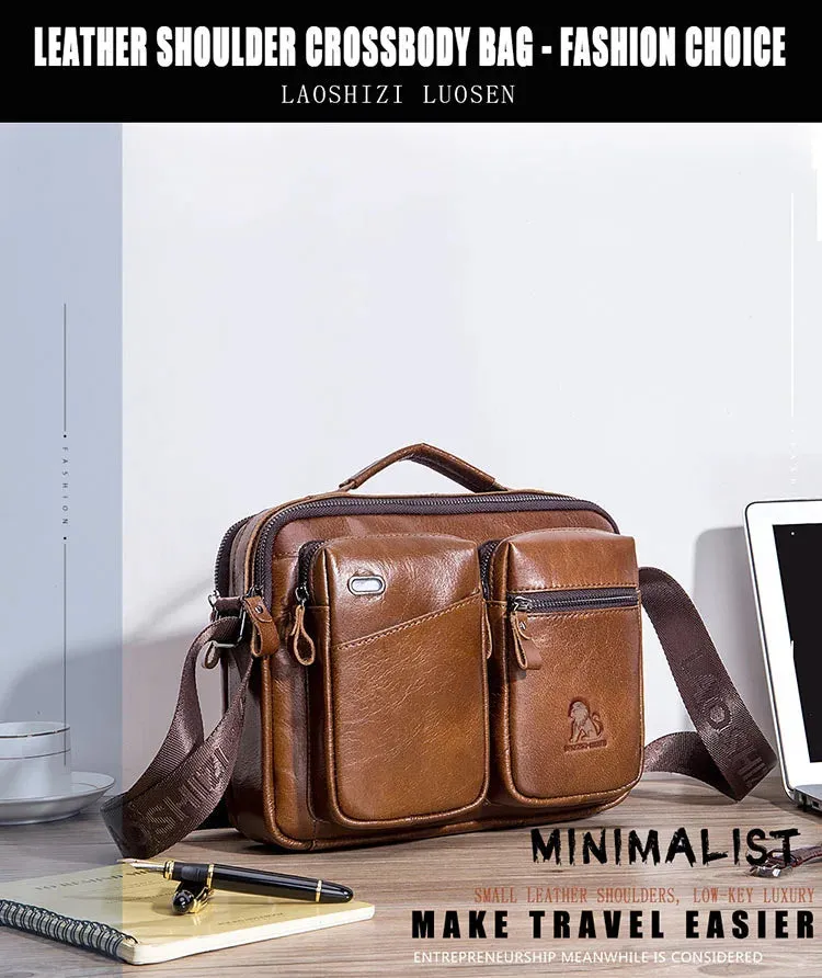 Top Crossbody Bag -Genuine Leather