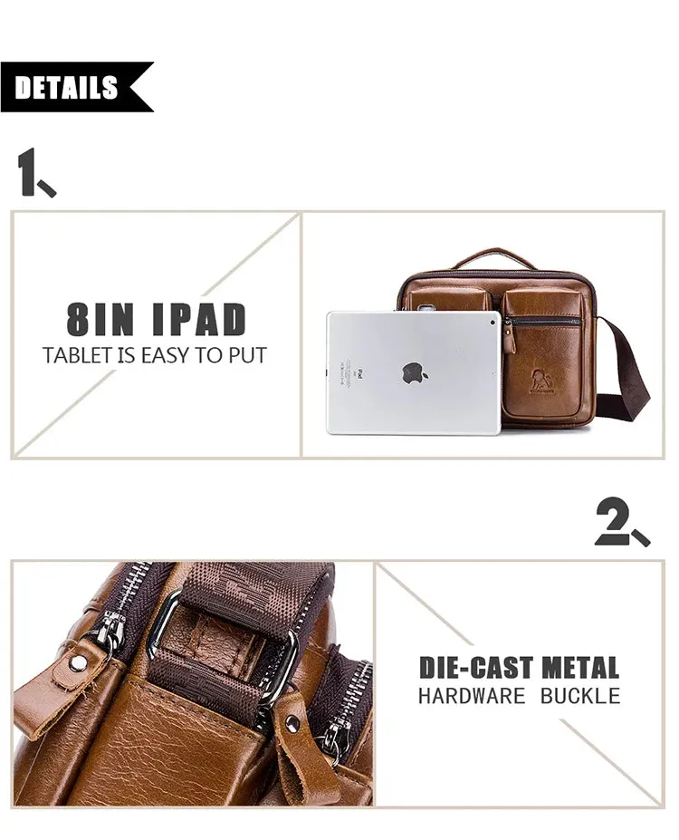 Top Crossbody Bag -Genuine Leather