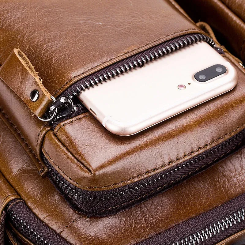 Top Crossbody Bag -Genuine Leather