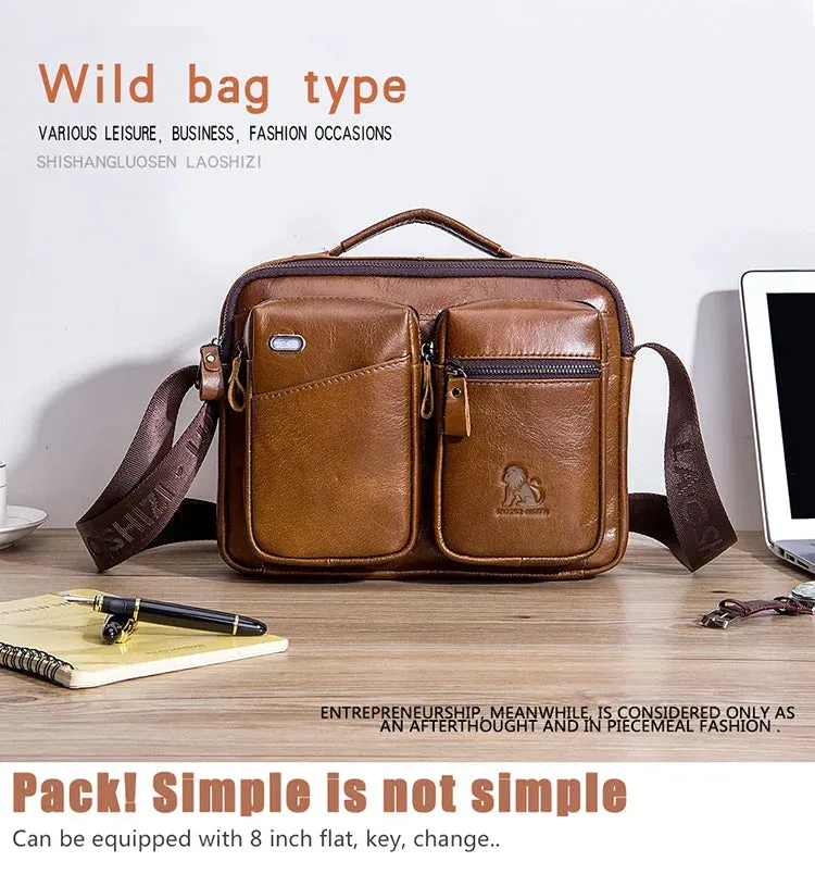 Top Crossbody Bag -Genuine Leather