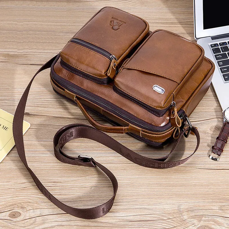 Top Crossbody Bag -Genuine Leather