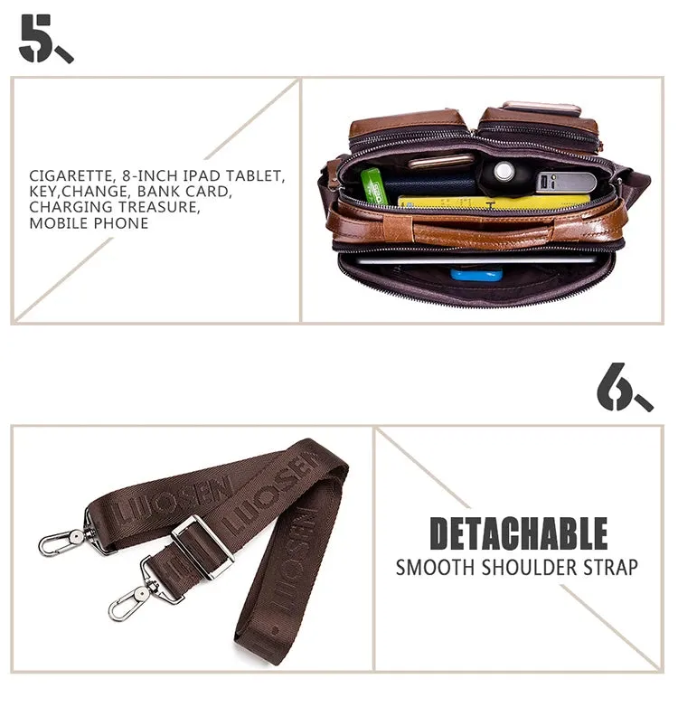 Top Crossbody Bag -Genuine Leather