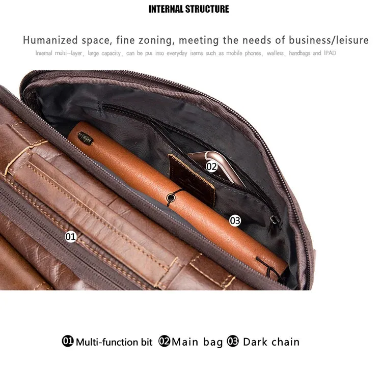 Top Crossbody Bag -Genuine Leather
