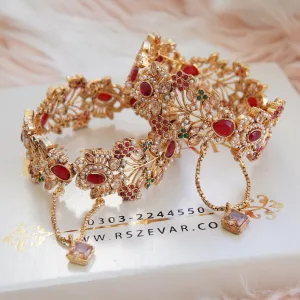 Traditional Navratan Zevar Designer Bangles