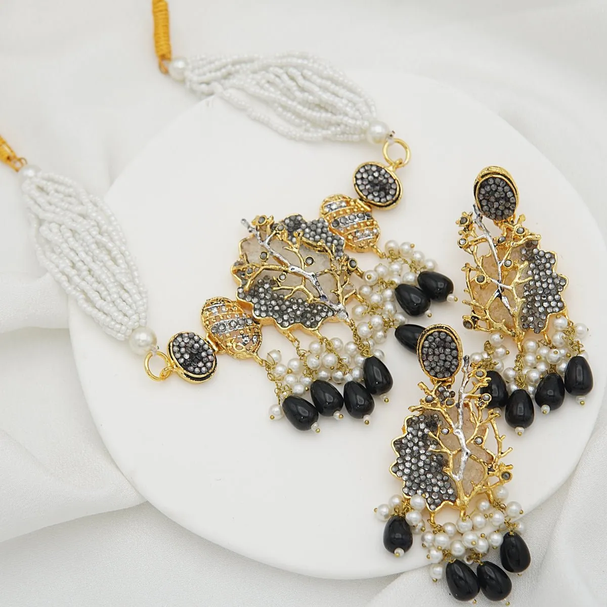 Turkish & Crush Stone Designer Choker Set
