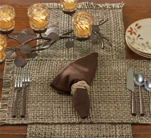 Tweed Table Runner - Espresso - 36"L