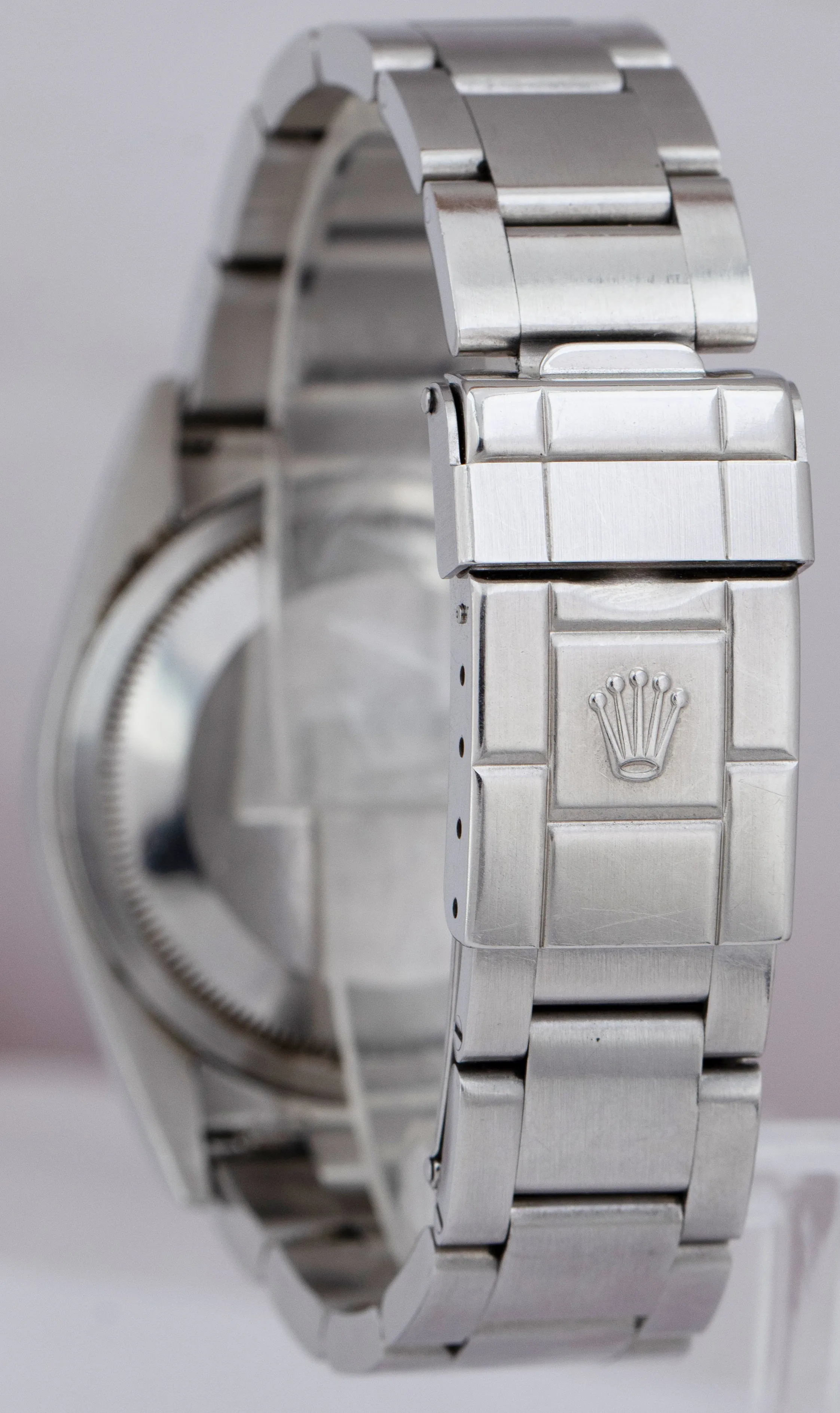 UNPOLISHED 2003 Rolex Explorer I Black Stainless Steel 114270 36mm Watch PAPERS