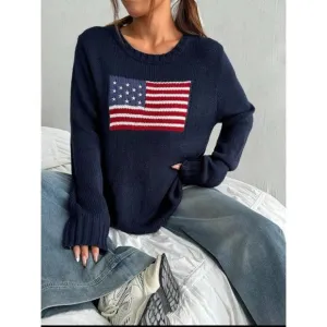 usa american flag knit sweater patriotic