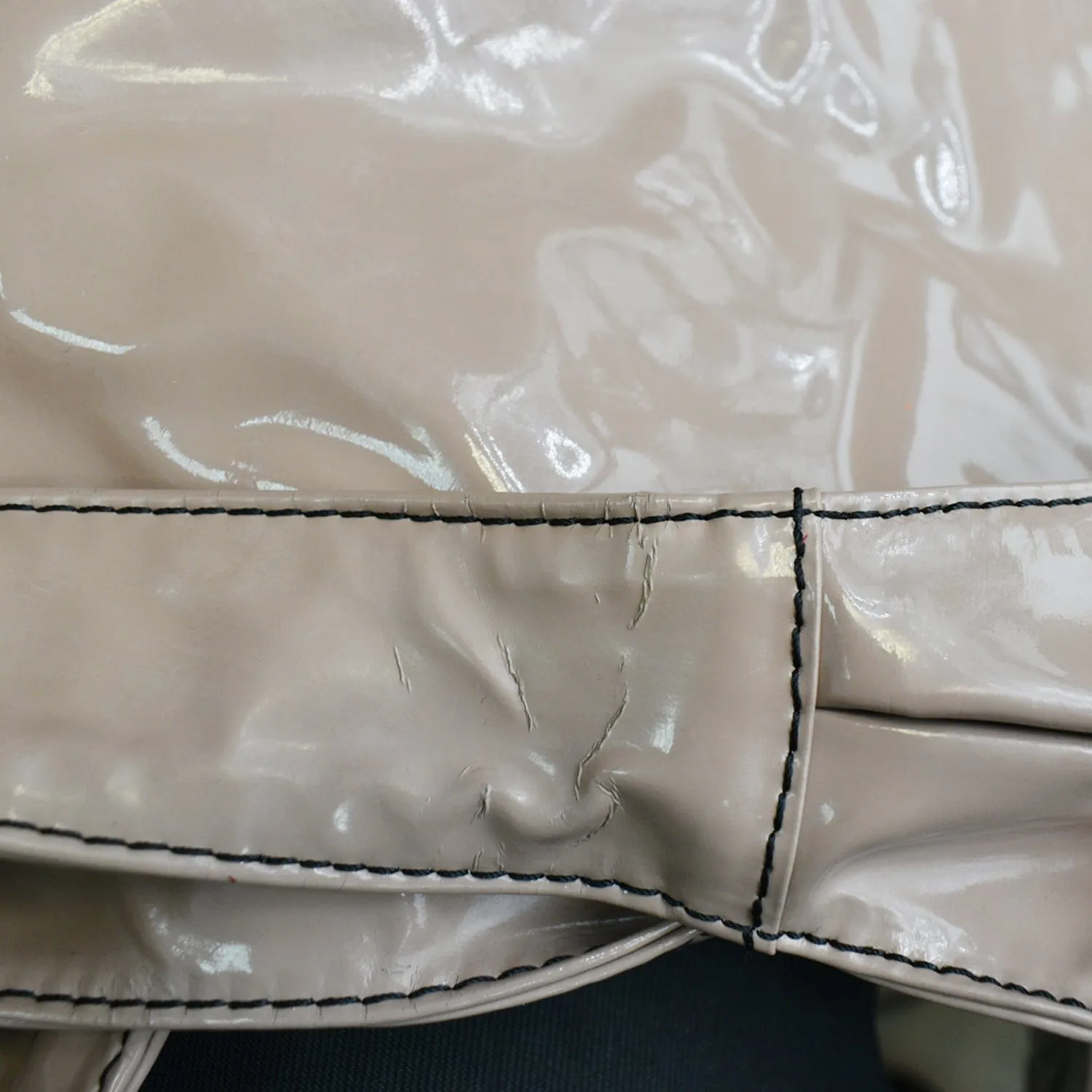 VALENTINO Nuage Bow Patent Leather Tote Bag Nude