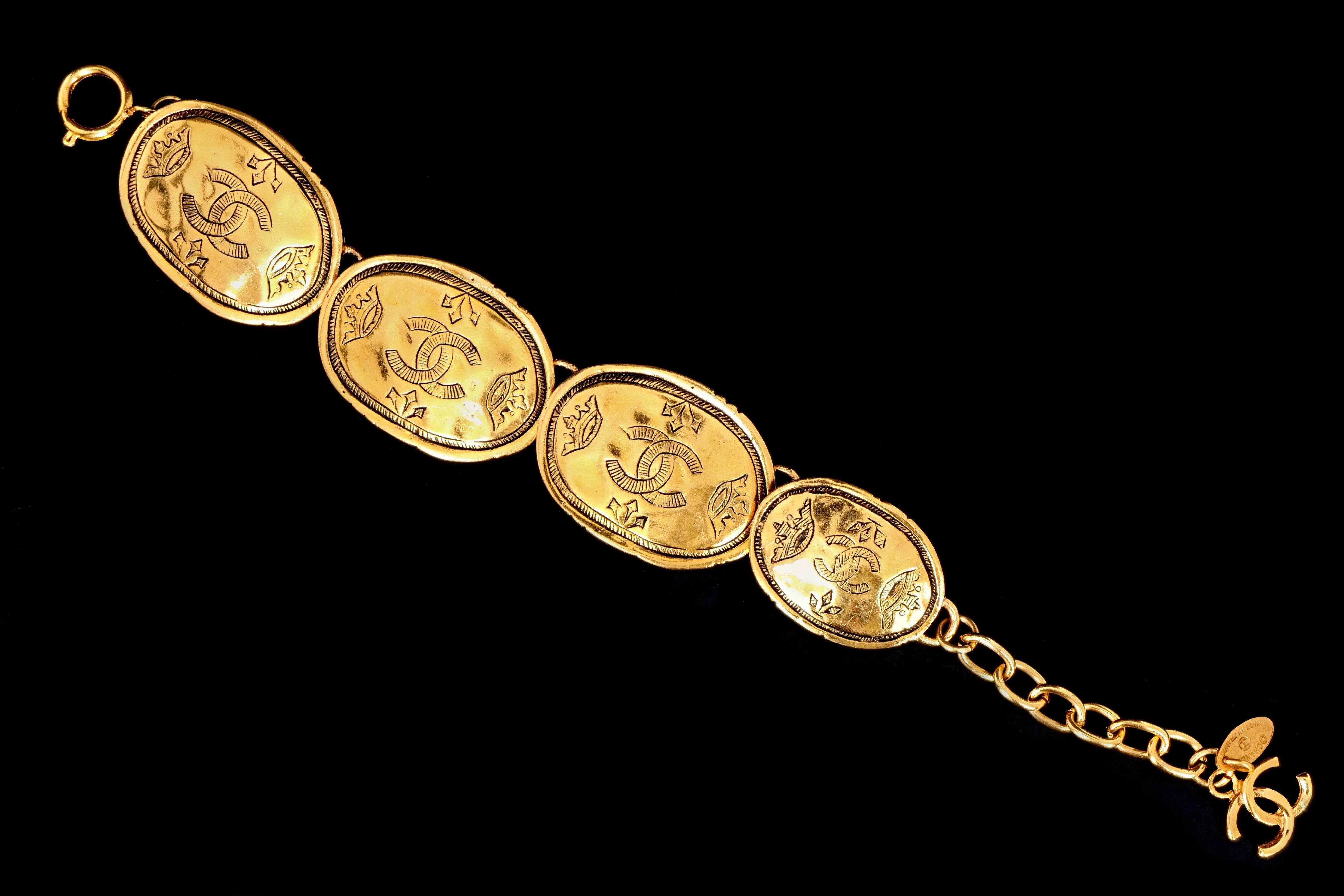 Vintage Chanel Crown CC Bracelet