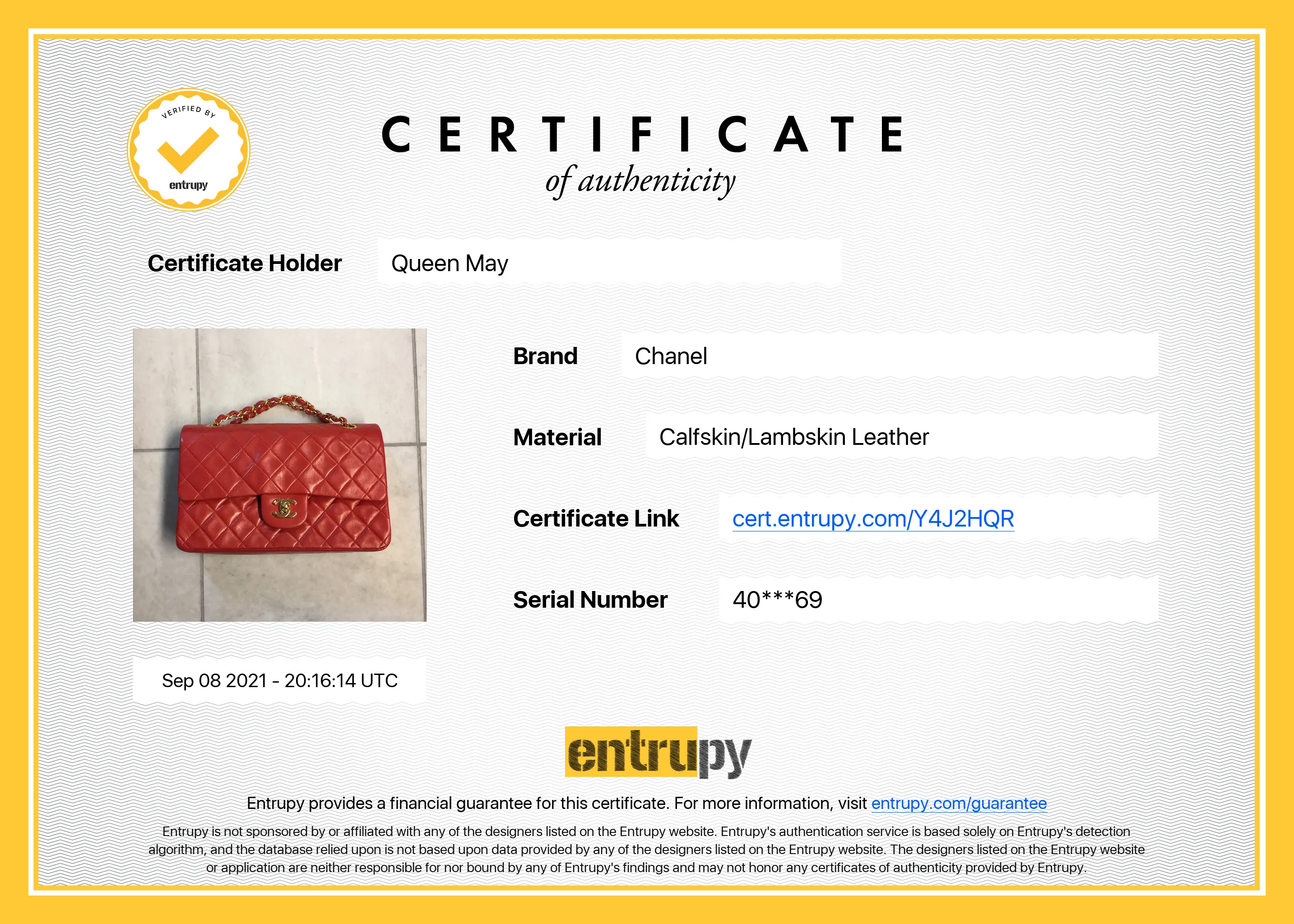 Vintage Chanel Medium Red Lambskin Double Flap Bag