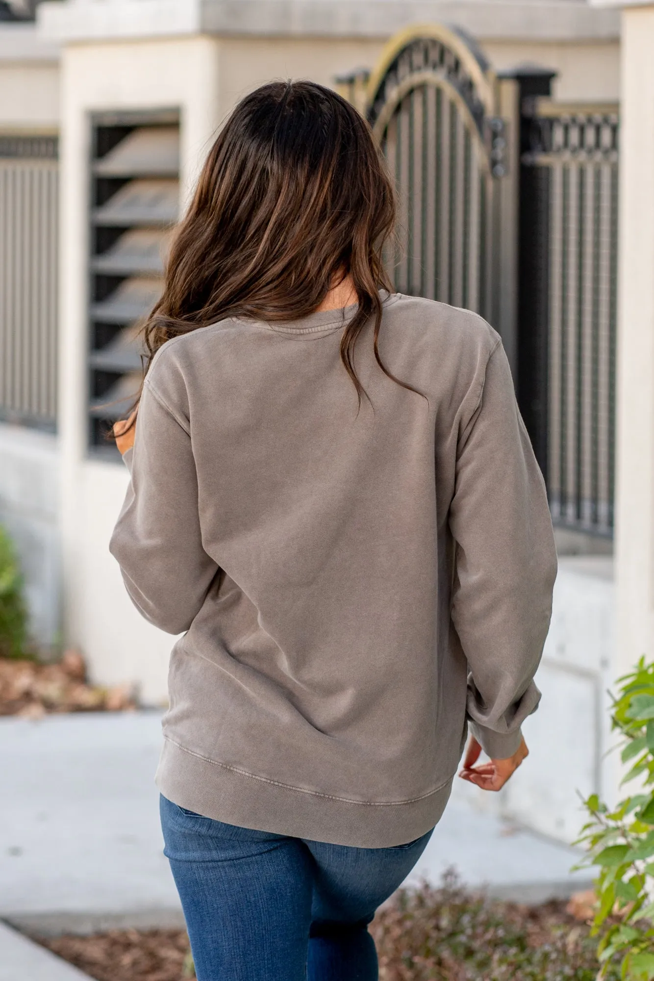 Vintage Dreamin of The Wild West Graphic Cozy Pull Over Sweater - Choco