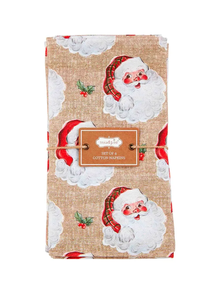 Vintage Santa Napkin Set