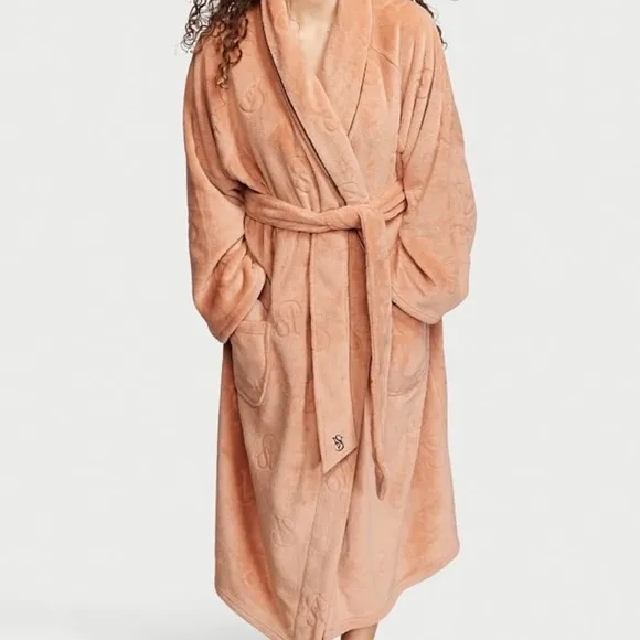 Vtg Victoria Secret Long Plush Robe VP