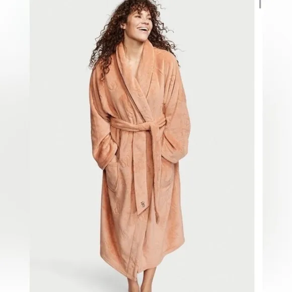 Vtg Victoria Secret Long Plush Robe VP