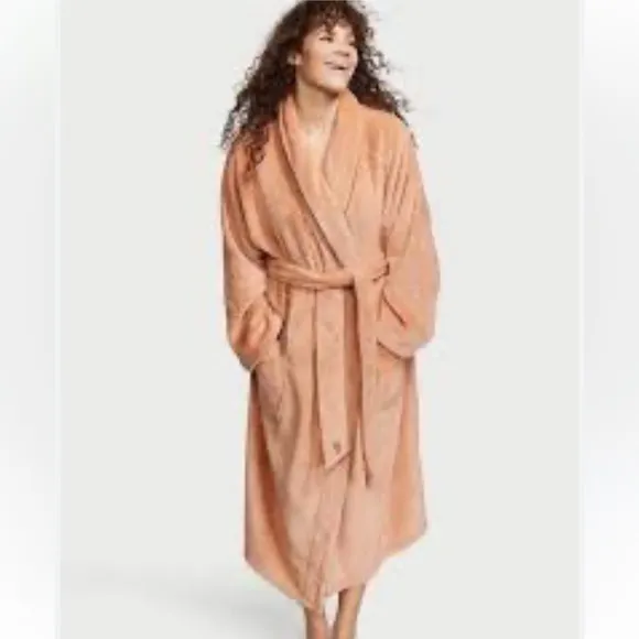 Vtg Victoria Secret Long Plush Robe VP