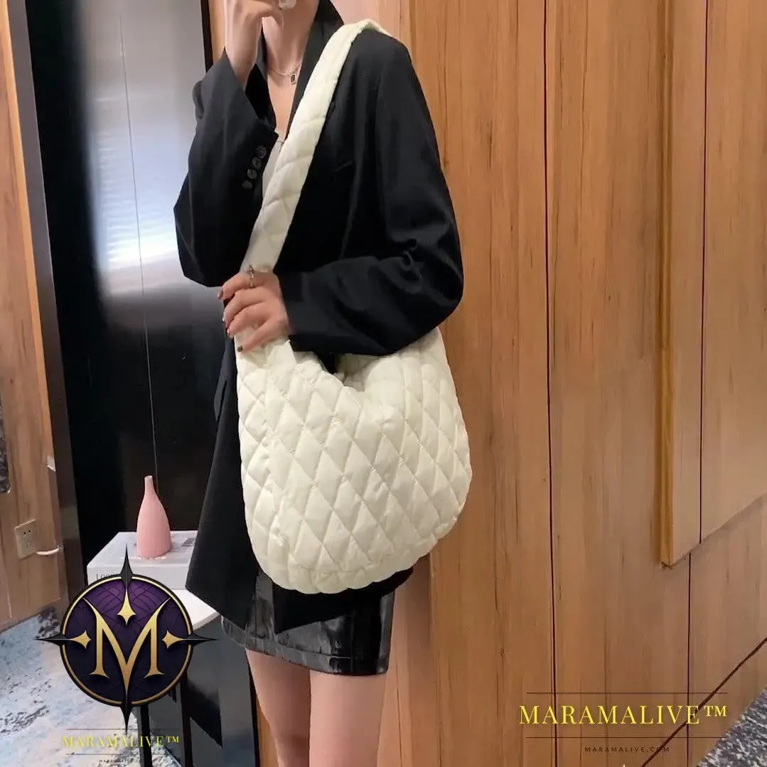 Warm Totes Shoulder Bags For Women Fashion Winter Shopping Bag