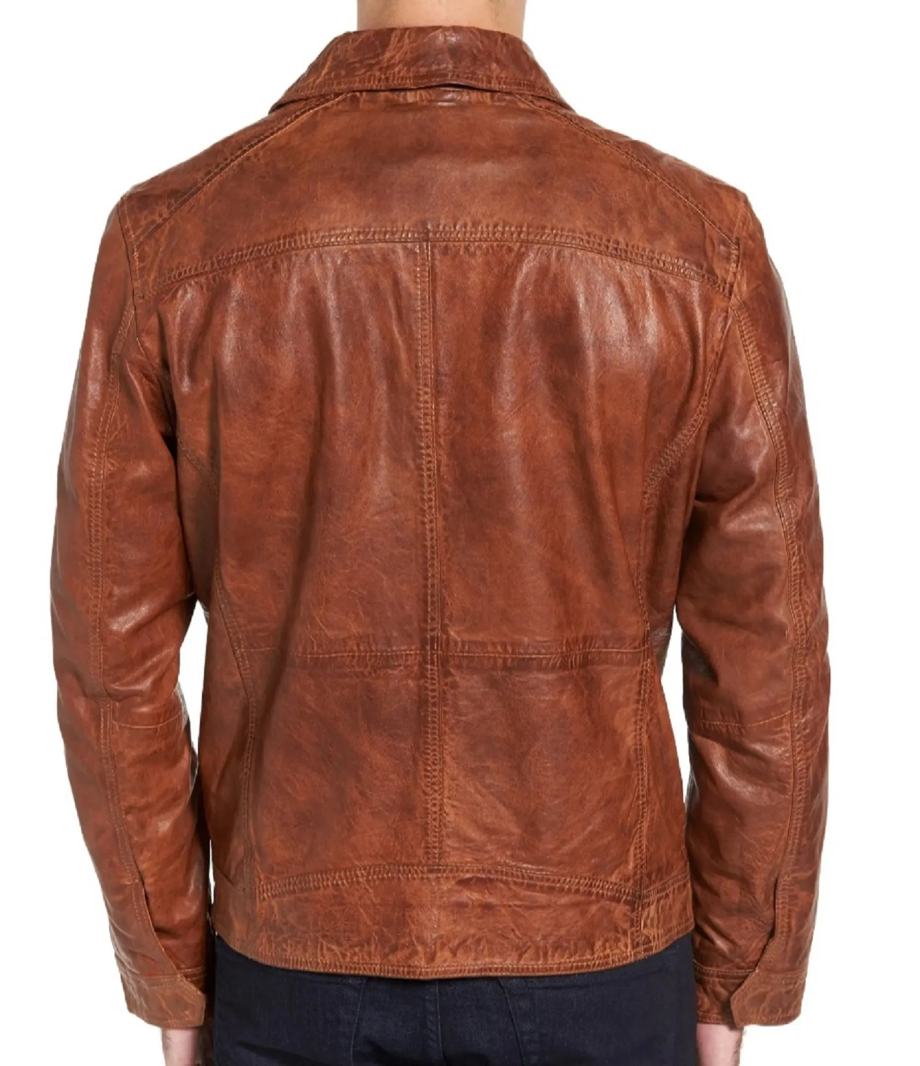 WASHED LAMB LEATHER JACKET
