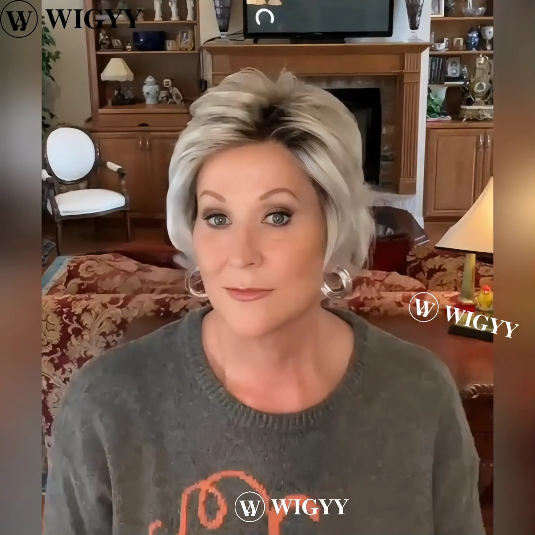 Wendy - Wigyy Short Silver Grey Elegant Wigs