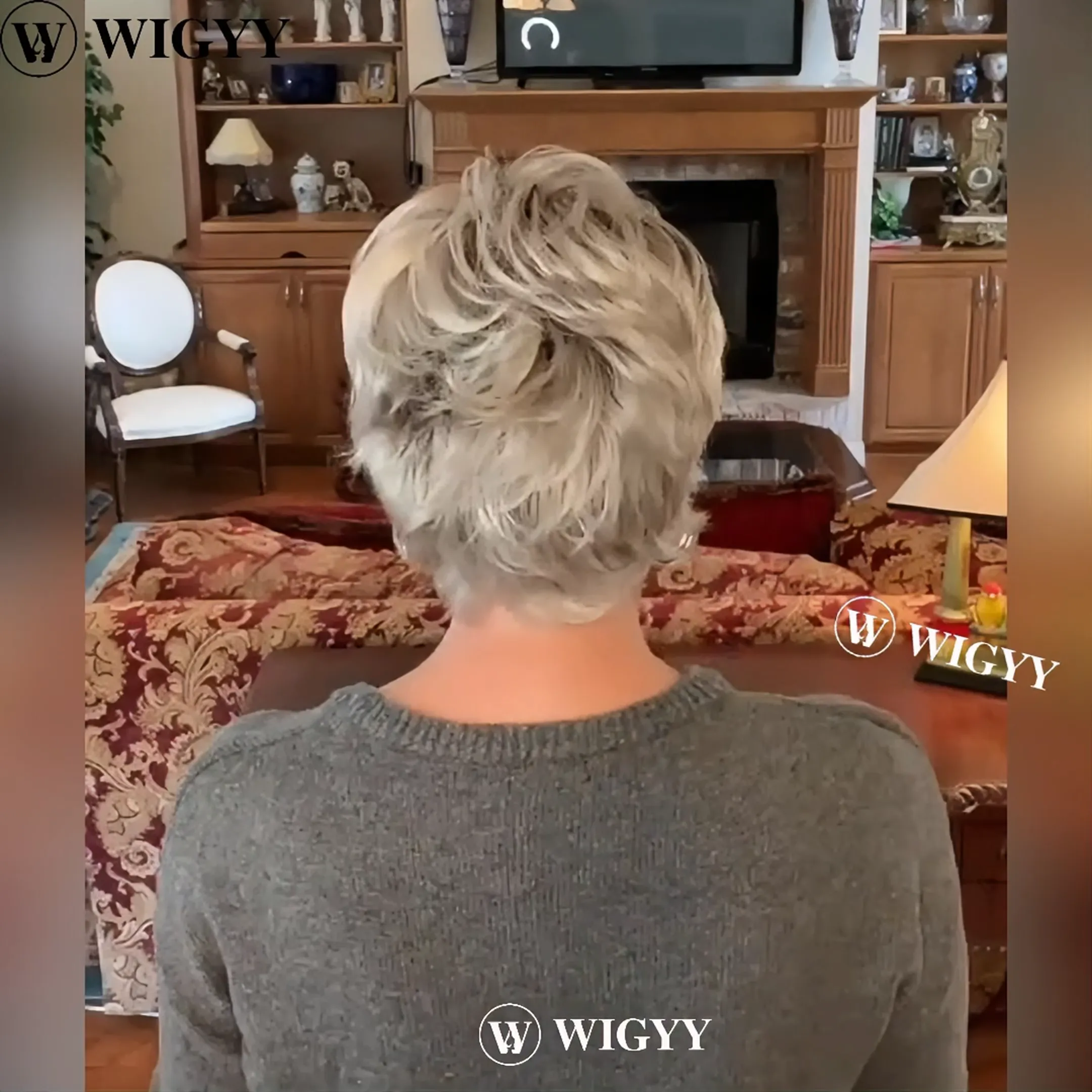 Wendy - Wigyy Short Silver Grey Elegant Wigs
