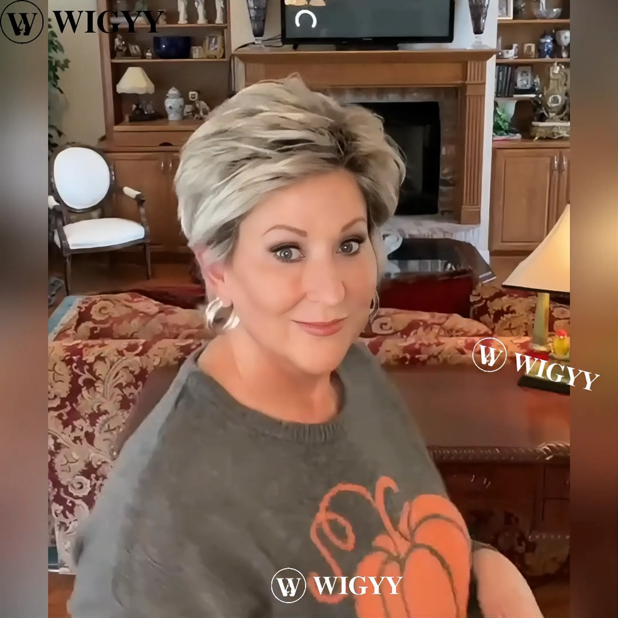 Wendy - Wigyy Short Silver Grey Elegant Wigs