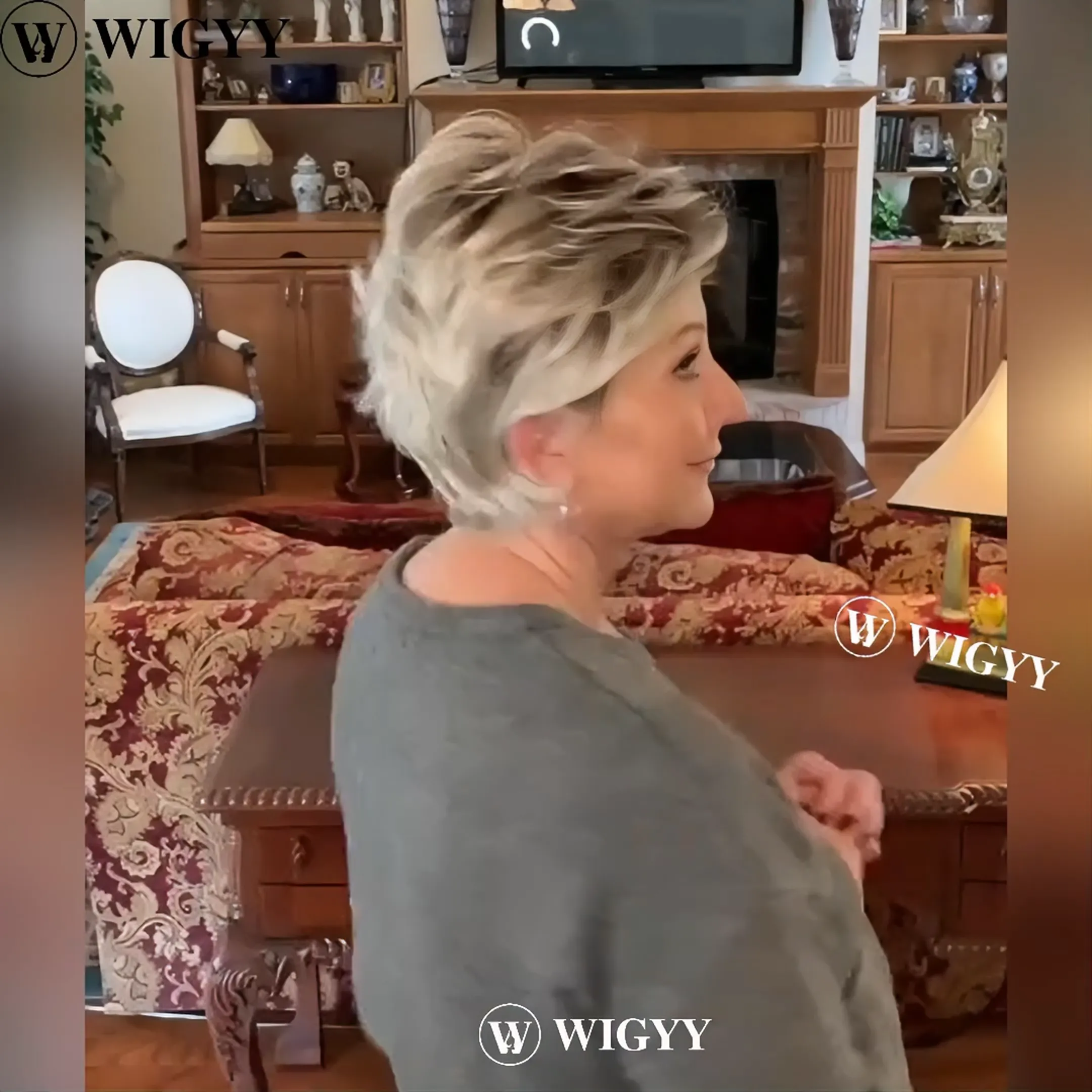 Wendy - Wigyy Short Silver Grey Elegant Wigs