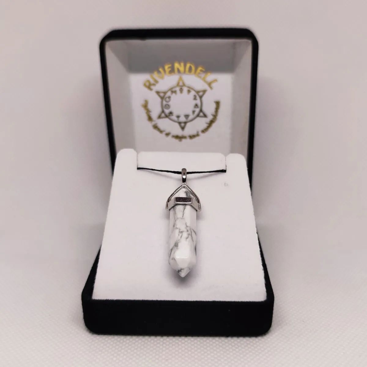 White Howlite Crystal Point Pendant