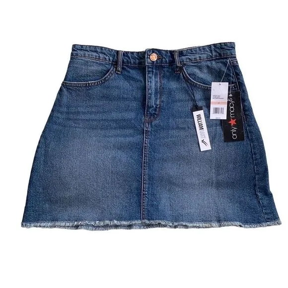 William Rast NWT A-Line Jean Denim Skirt Midtown Revenge Casual Downtown Girl 28