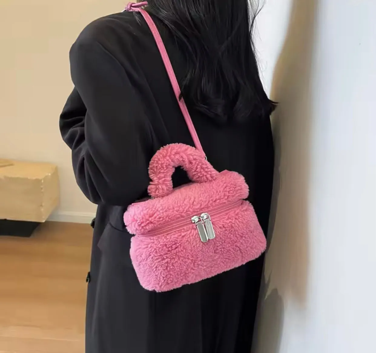 Winter Cashmere Fur Tote Bag