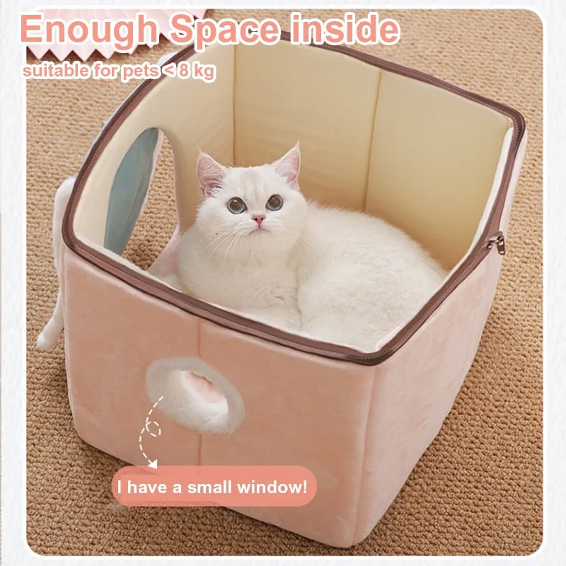 Winter Cozy Cat Dog Pet House