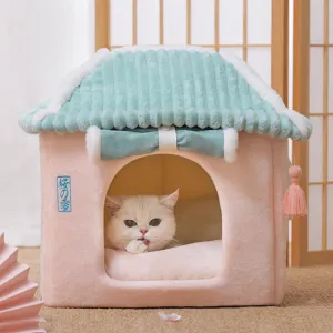 Winter Cozy Cat Dog Pet House