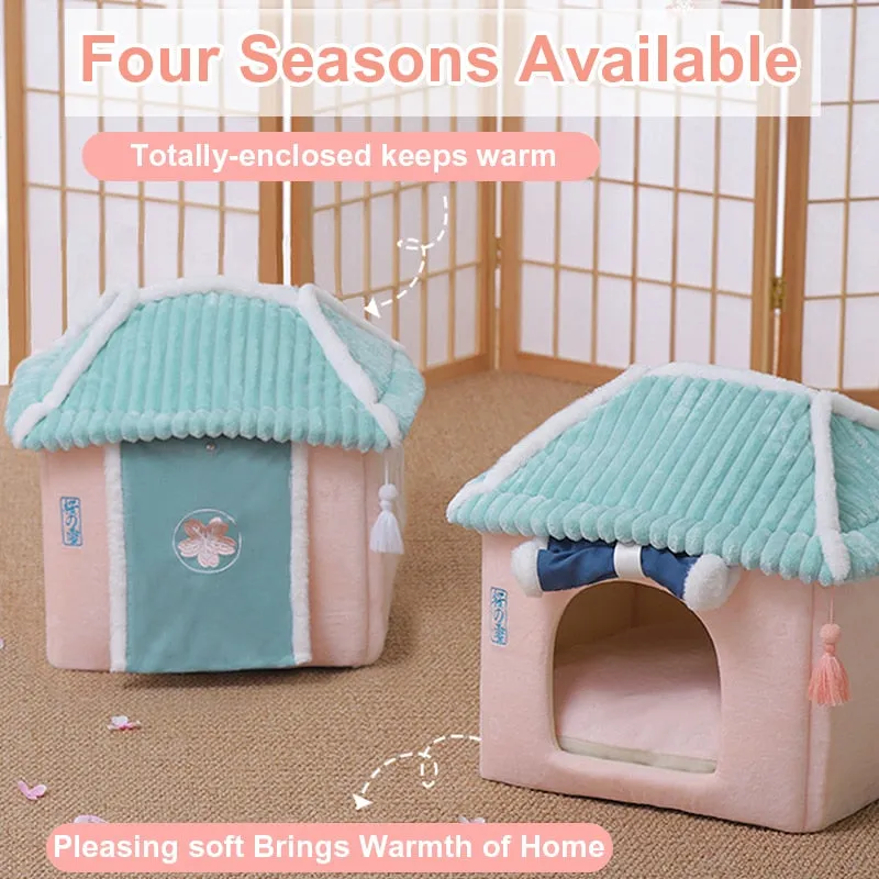 Winter Cozy Cat Dog Pet House