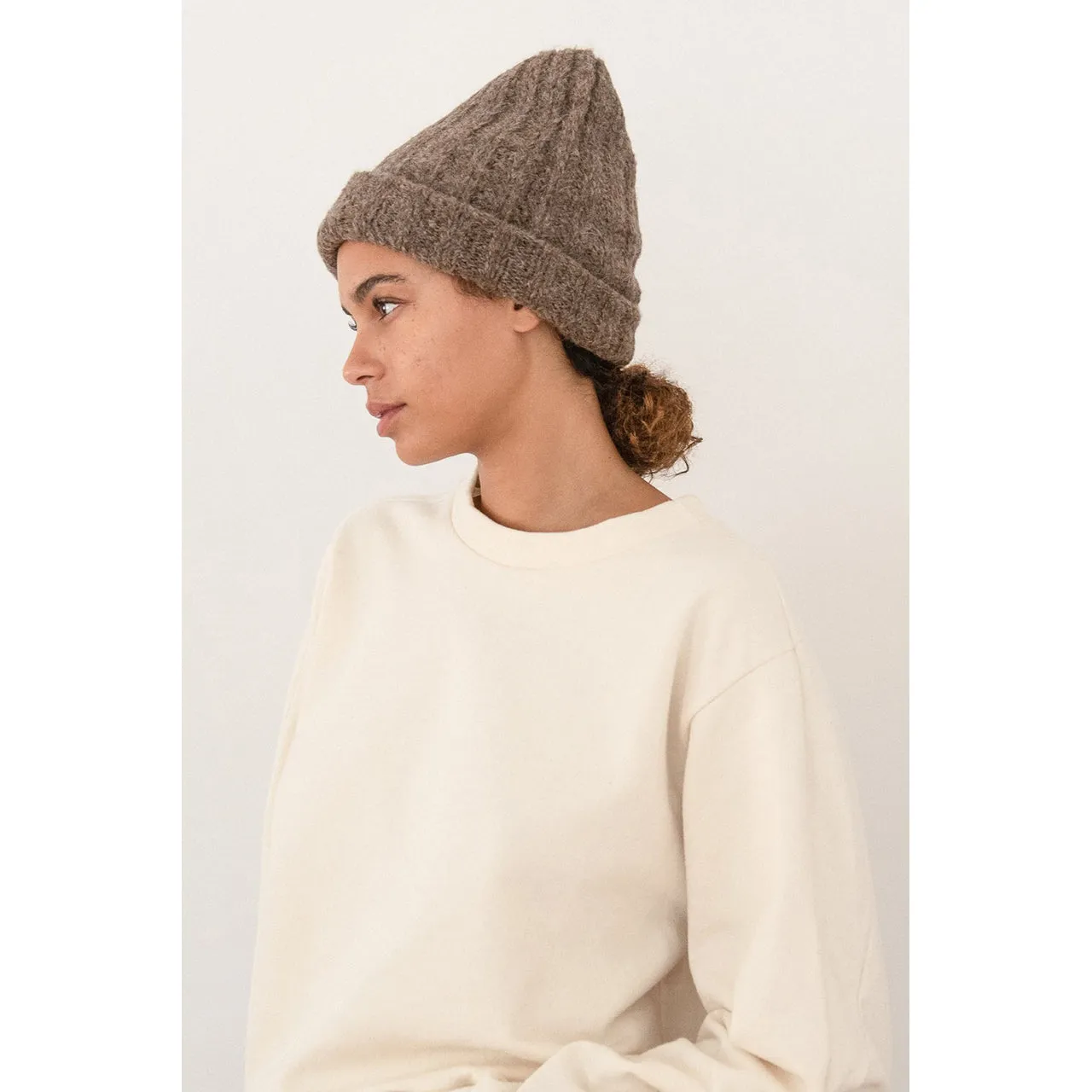 Wol Hide Alpaca Rib Hat Beanie