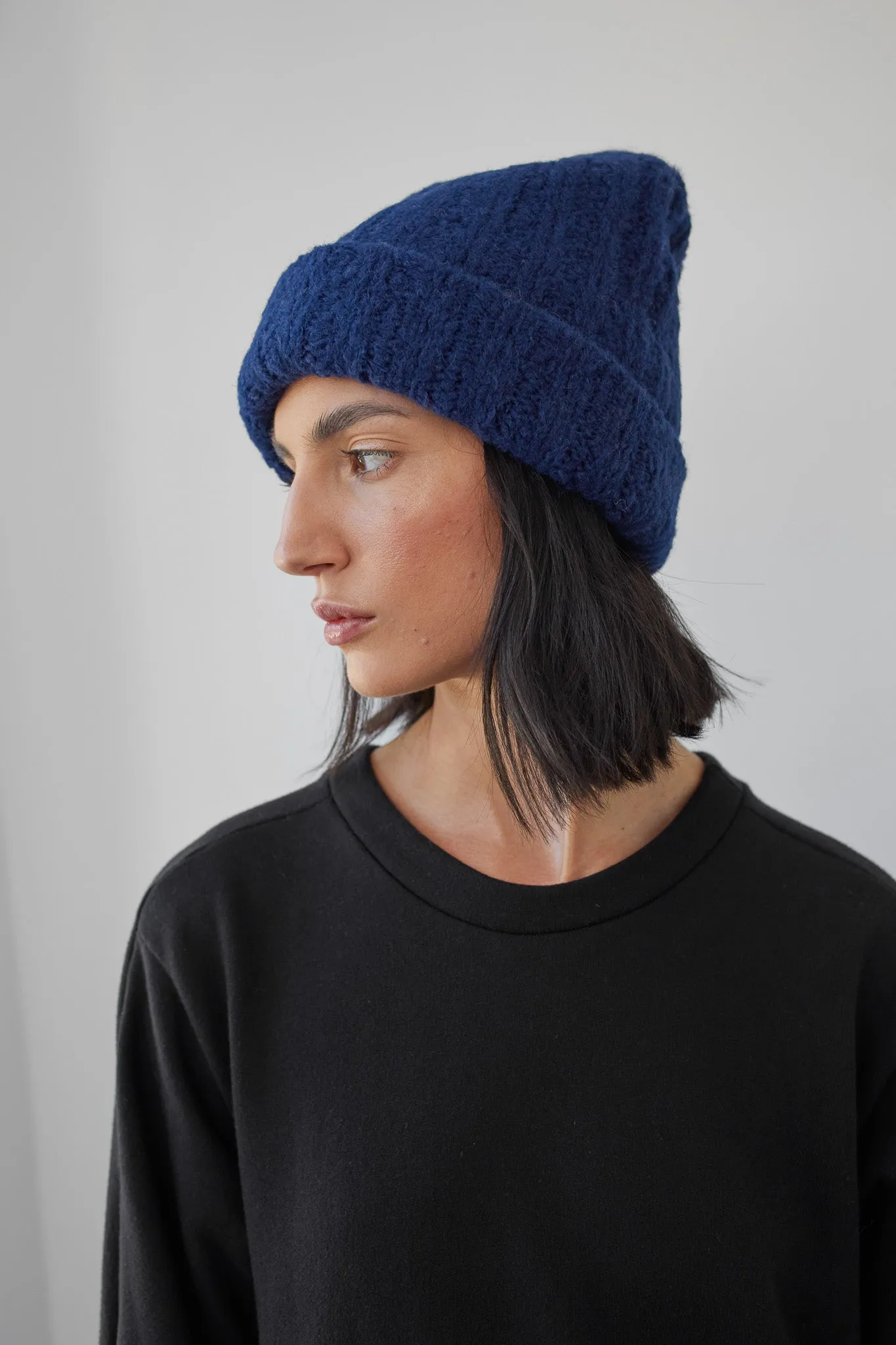 Wol Hide Alpaca Rib Hat Beanie