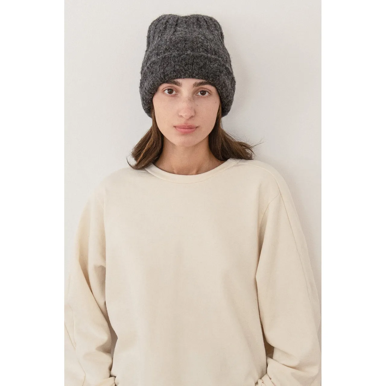 Wol Hide Alpaca Rib Hat Beanie